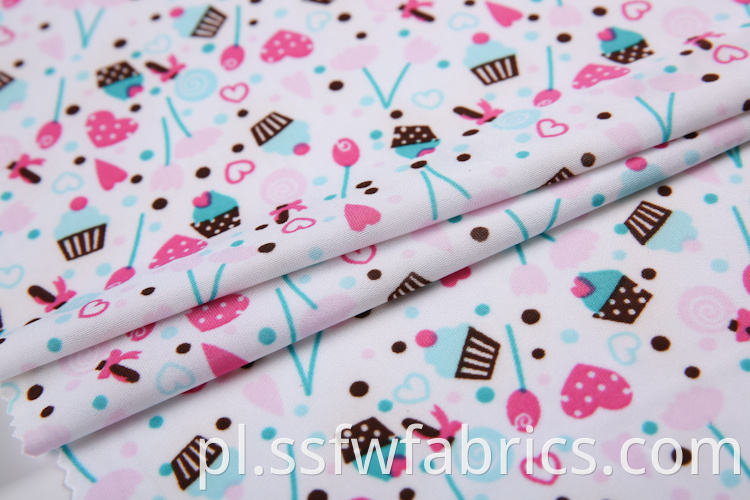 Cute Ice Cream Pattern Fabric